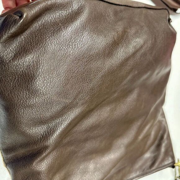 Garnet Hill Leopard Animal Print Calf-Hair Shoulder Bag - Picture 10 of 16